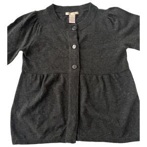 Women’s Tulle babydoll cardigan. Dark gray. Size M